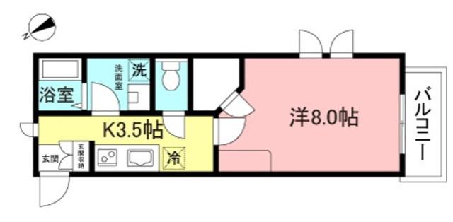ANNIVERSAIRE(1K/1階)の間取り写真