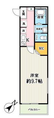 キャメル岩槻西町2(1K/2階)の間取り写真