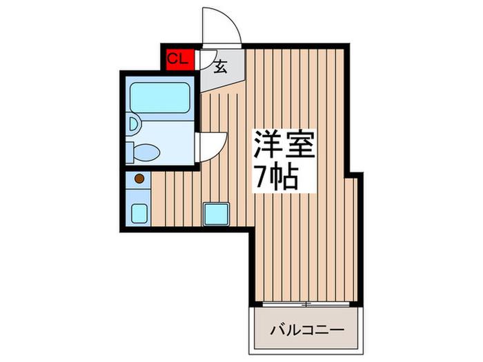 二興ハイム亀戸(ワンルーム/3階)の間取り写真