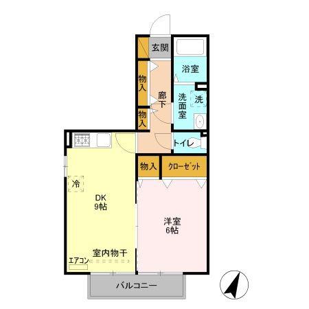EYH PARK(1DK/2階)の間取り写真