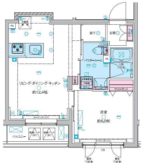 GENOVIA東向島IIISKYGARDEN(1LDK/3階)の間取り写真