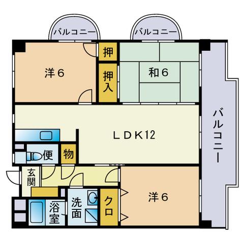 セレーノ賀茂(3LDK/3階)の間取り写真