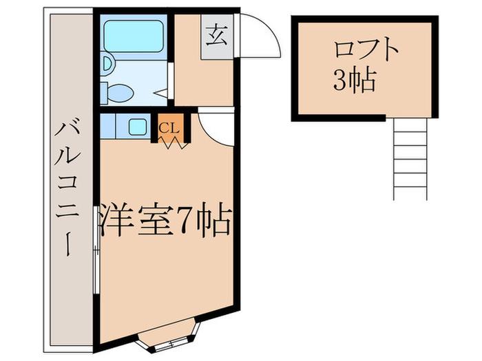 ソレイユライフピアIII(ワンルーム/2階)の間取り写真