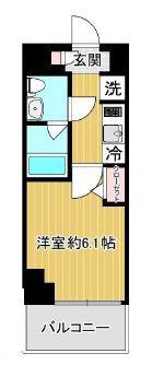 SHOKEN RESIDENCEお花茶屋(1K/4階)の間取り写真