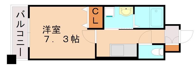 プレジール(1K/1階)の間取り写真
