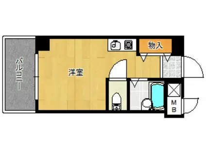 ライベストコート南福岡II(1K/2階)の間取り写真