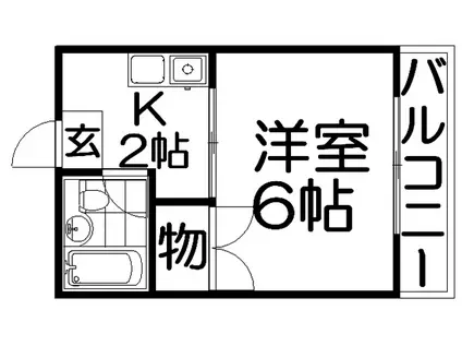 リカレント・デュエリング(1K/5階)の間取り写真