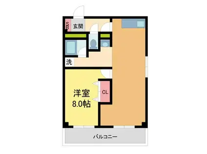 夙川井上ビル(1LDK/4階)の間取り写真