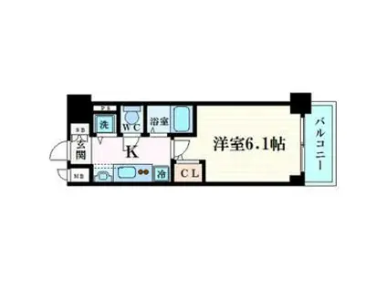 プレサンス名古屋STATIONアブソリュート(1K/10階)の間取り写真