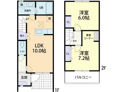 MAISON DE SHINEII(2LDK/1階)の間取り写真