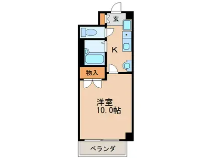 カーサ新栄(1K/6階)の間取り写真
