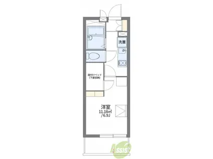 レオパレスジェントリーII(1K/2階)の間取り写真