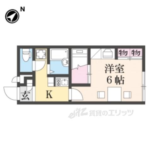 レオパレスKAZU(1K/2階)の間取り写真