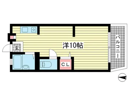 PRAFU山本通(ワンルーム/2階)の間取り写真