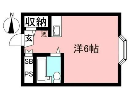 パークアベニューアートヴィレッジ弐番館(ワンルーム/1階)の間取り写真