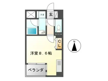 シティスパイア名古屋大須(ワンルーム/6階)の間取り写真