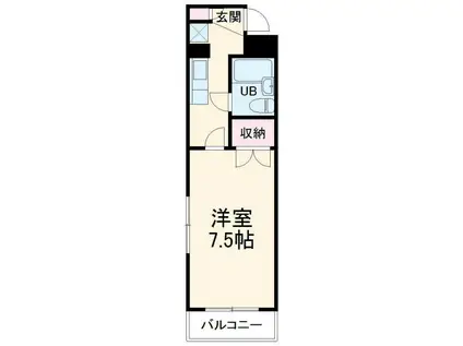 シャトレ宮崎台(1K/2階)の間取り写真