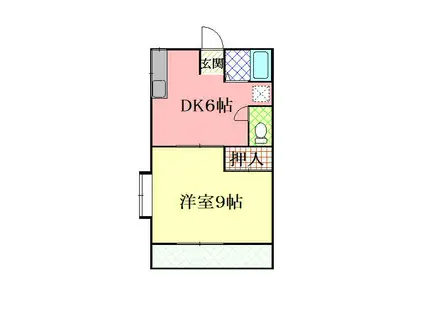 第2コーポ森田(1DK/1階)の間取り写真