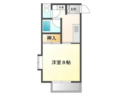 パディコート(1K/1階)の間取り写真