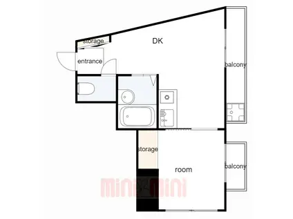 メゾンTAKATA(1DK/4階)の間取り写真