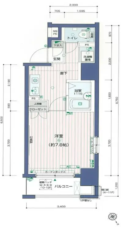 メインステージ門前仲町 5階階 間取り