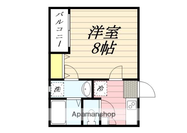 クレフラスト多賀A(1K/1階)の間取り写真