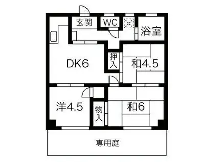 グリーンハイツ(3DK/1階)の間取り写真