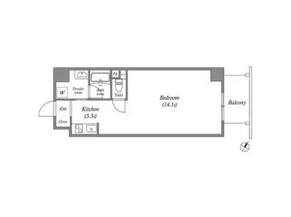 TS RESIDENCE NAGOYA(ワンルーム/5階)の間取り写真