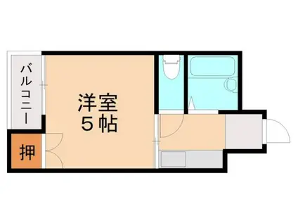 シャトレ幸神西(1K/3階)の間取り写真