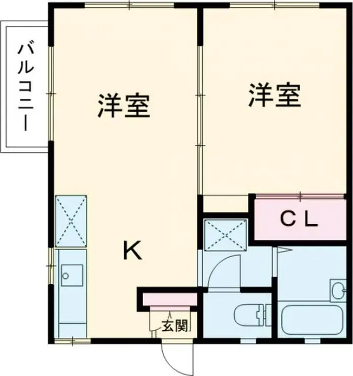 高稲荷ハイツ 2階階 間取り