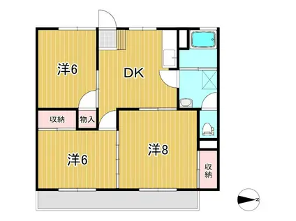 黒沢マンション(3DK/3階)の間取り写真