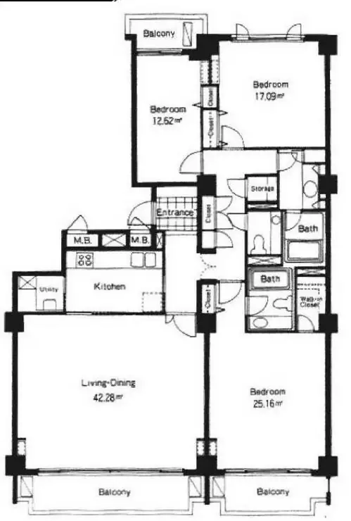 広尾ガーデンヒルズM棟 5階階 間取り