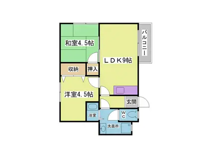南五葉ハイツ(2LDK/3階)の間取り写真