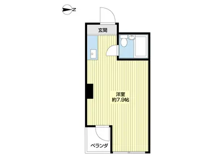 ハイツウエストロード(ワンルーム/2階)の間取り写真