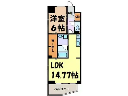 名駅南サクセスVIII(1LDK/3階)の間取り写真