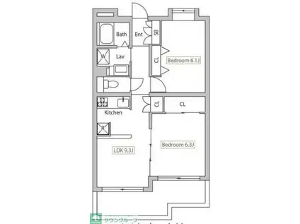 PLENDY-HILLS高幡不動(2LDK/2階)の間取り写真