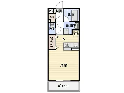 リベルタ 芝(ワンルーム/1階)の間取り写真