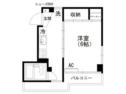 モンカーブ和田(1K/3階)の間取り写真