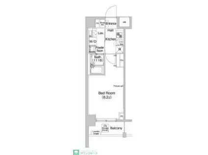 プラウドフラット森下III(1K/7階)の間取り写真