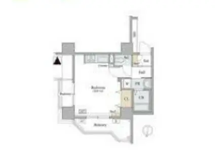 コラム神泉(ワンルーム/6階)の間取り写真