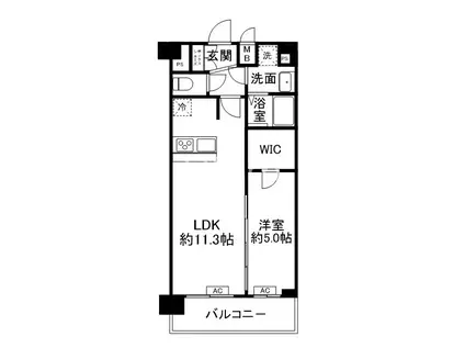 プレサンス十条凛華(1LDK/7階)の間取り写真