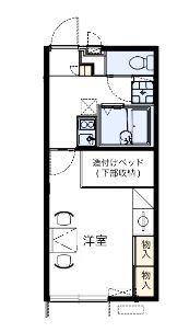レオパレスM&E(1K/1階)の間取り写真