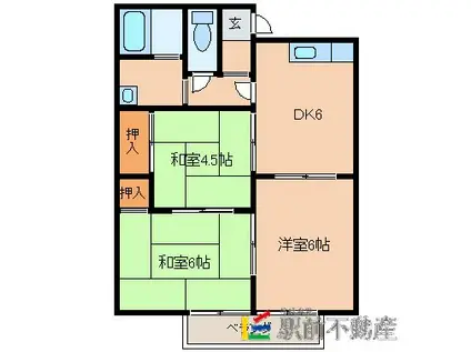 フレグランス伊東 A(3DK/2階)の間取り写真