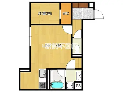 D-ROOM松香台(1LDK/1階)の間取り写真