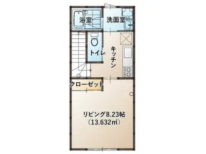 LIEN(1K/2階)の間取り写真