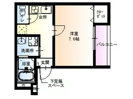 フジパレス阪急茨木南(1K/3階)の間取り写真