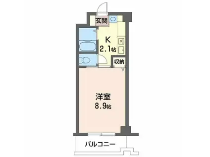 泉川マンション(1K/4階)の間取り写真