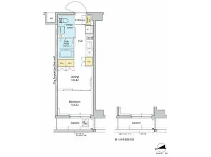 RESIDENCE KOENJI(1DK/3階)の間取り写真