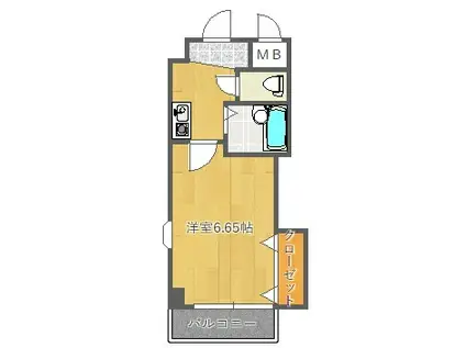 ベルメゾン千里山(1K/1階)の間取り写真