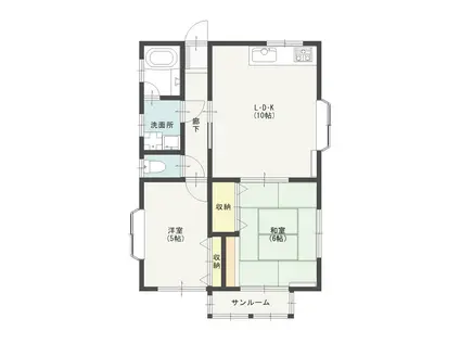 ボローニャ & 明日香(2LDK/2階)の間取り写真